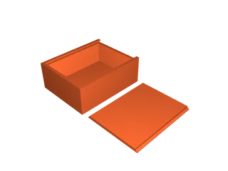 Small Simple Rectangular Box with Lid by Epiales, Download free STL model