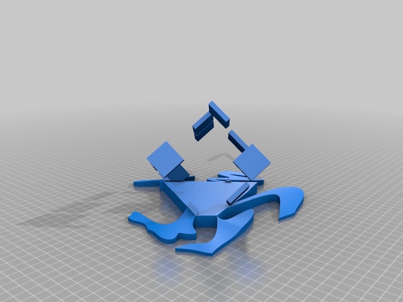 Miniatura 6 do modelo 3D Melting Rubik's Cube (multi material)