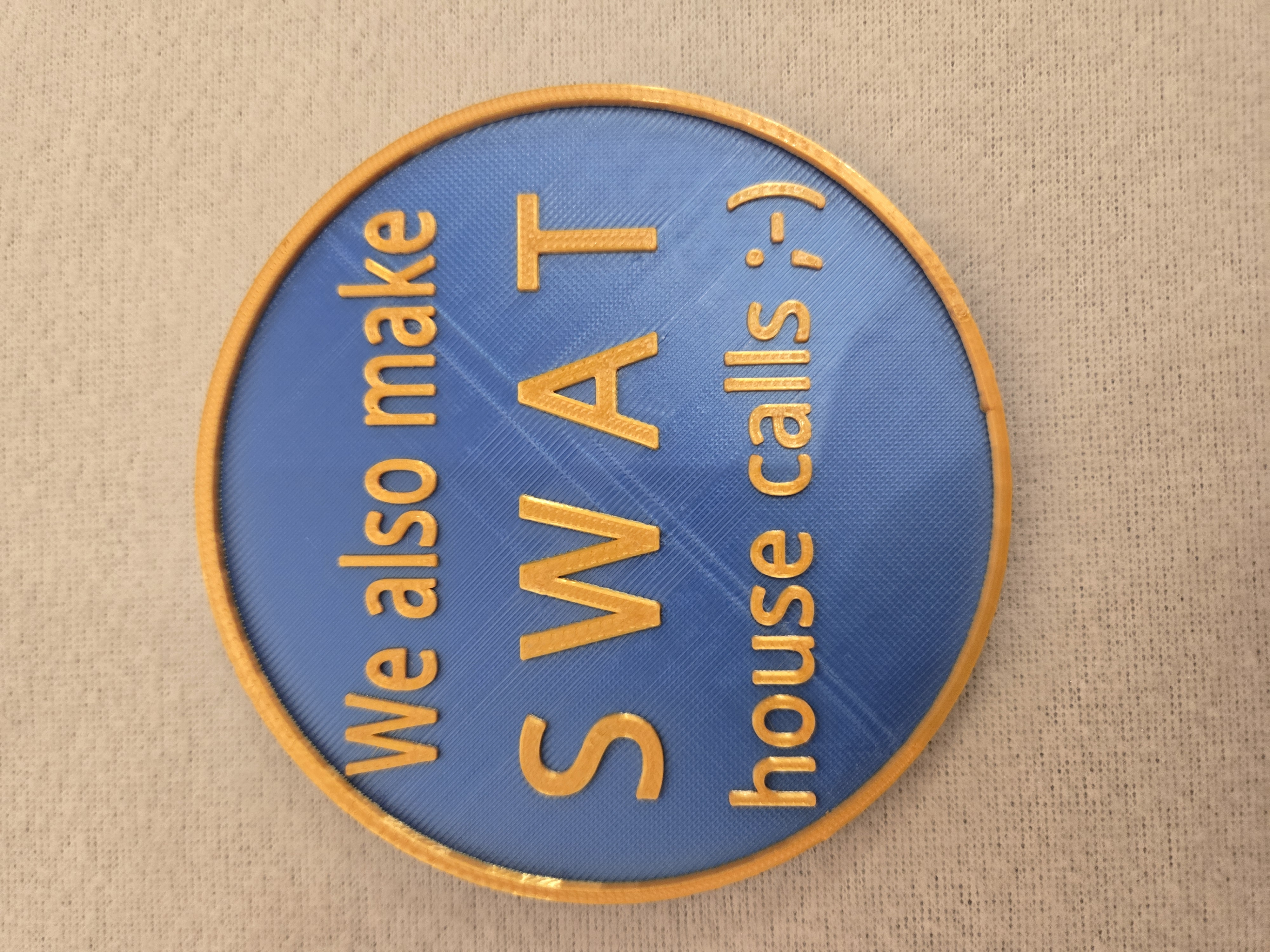 SWAT We also make house calls ;-) - Letterpress