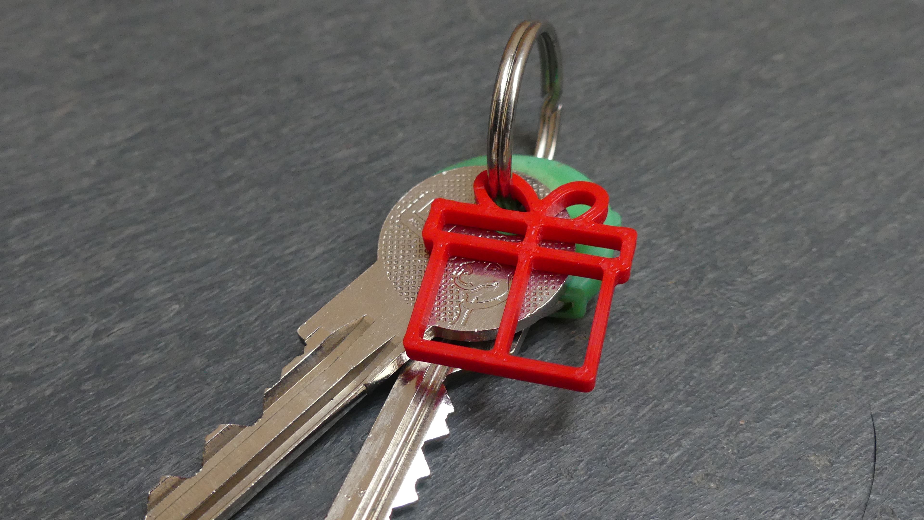 2D Keychain – Gift (Outline)