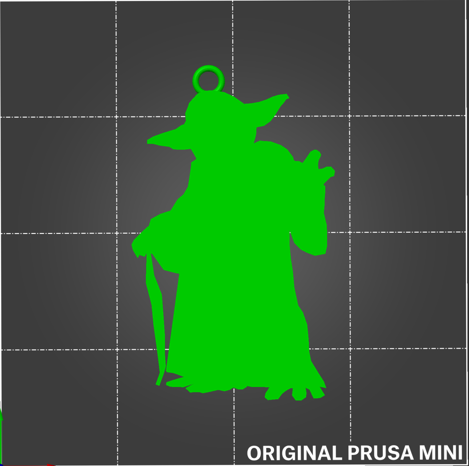Miniatura 2 do modelo 3D Yoda Keychain