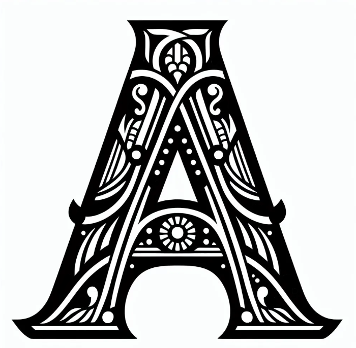 Beautiful letter A