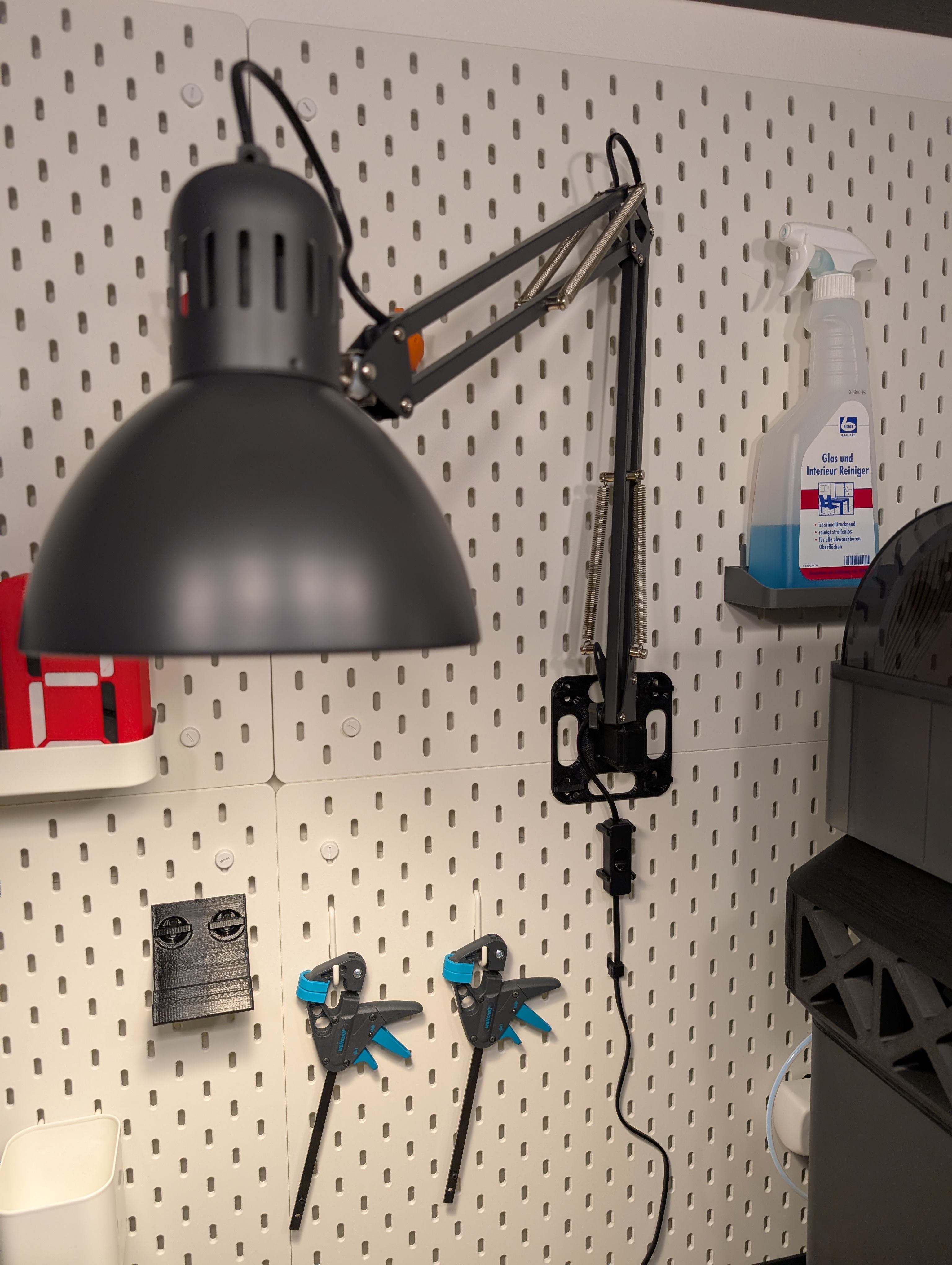 Skadis T-Clip Ikea Tertial Lamp Holder