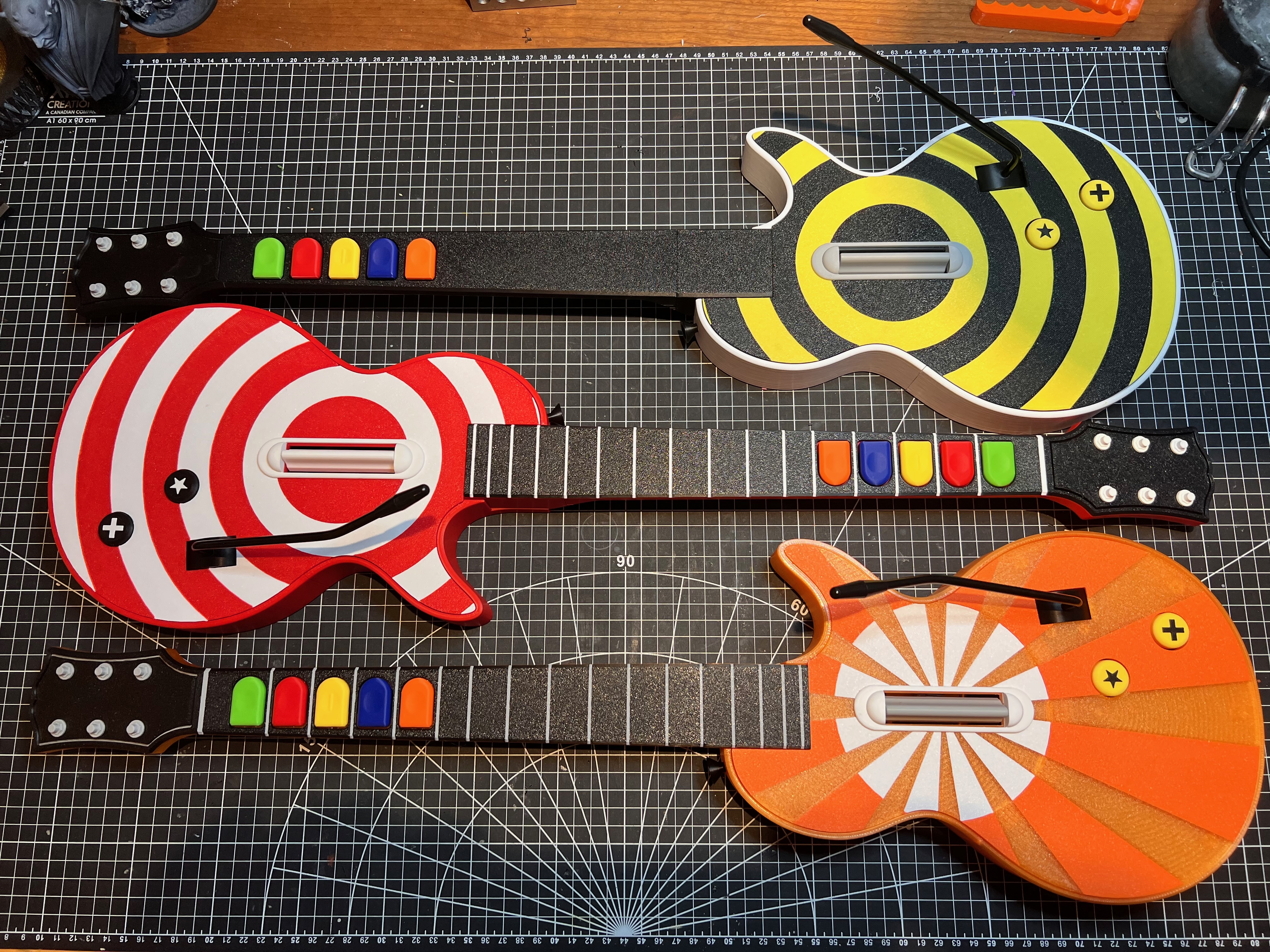 Multi-colour Parts - Les Paul Controller for Guitar Hero/Clone Hero/YARG