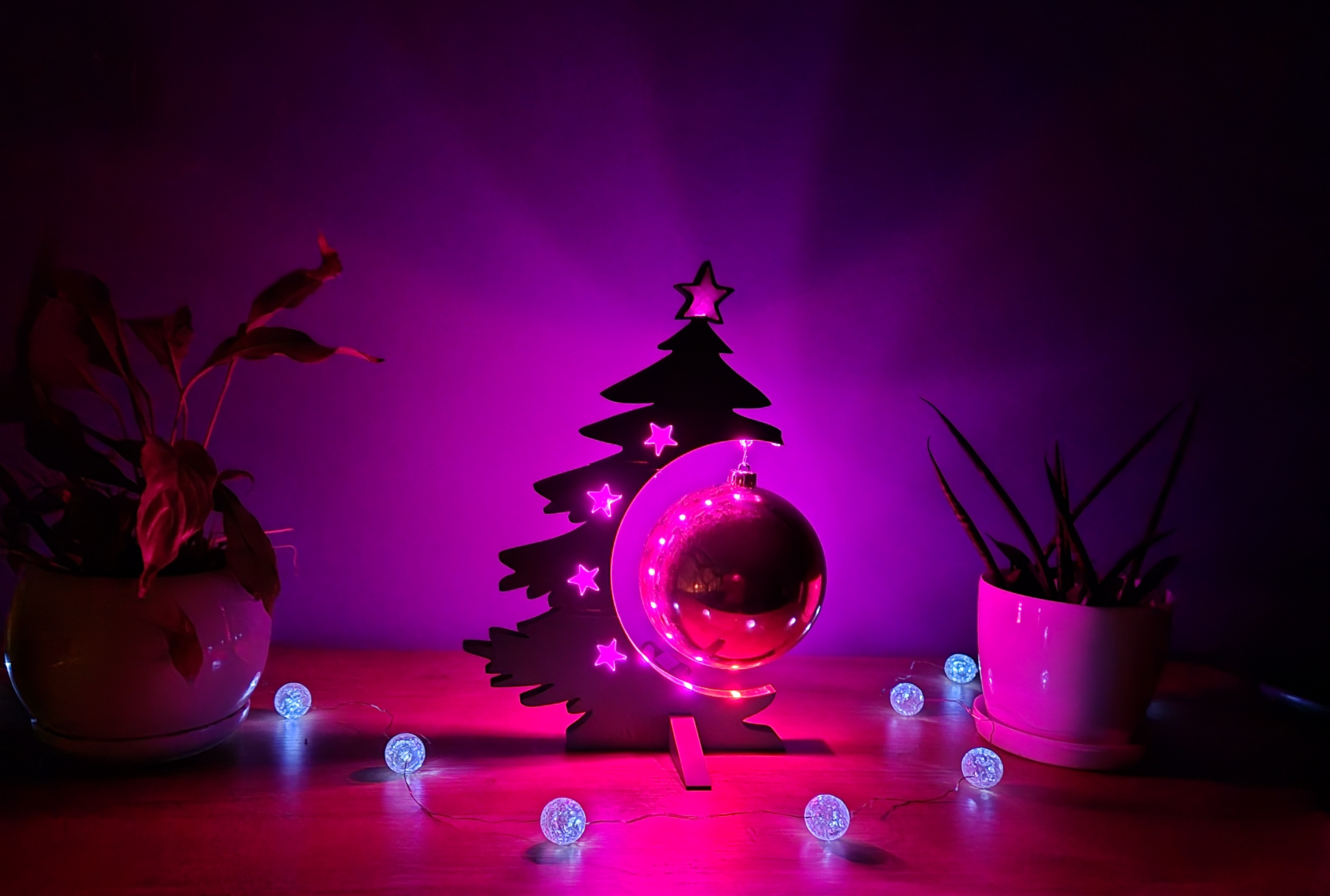 Christmas tree with space for a bauble