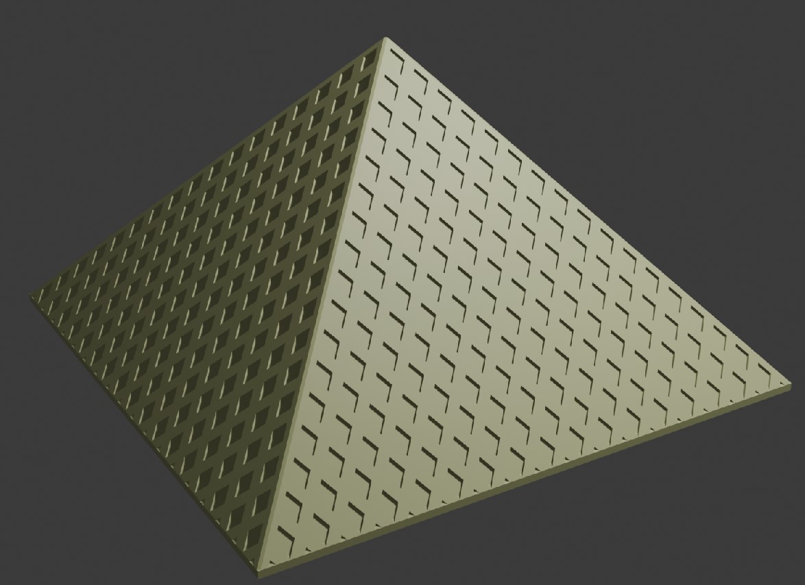 Modelo 3D de la Pirámide del Louvre