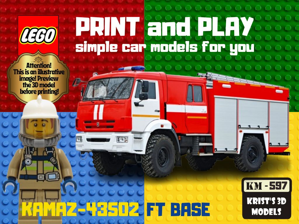 LEGO DOUBLE CAB Fire Truck Base