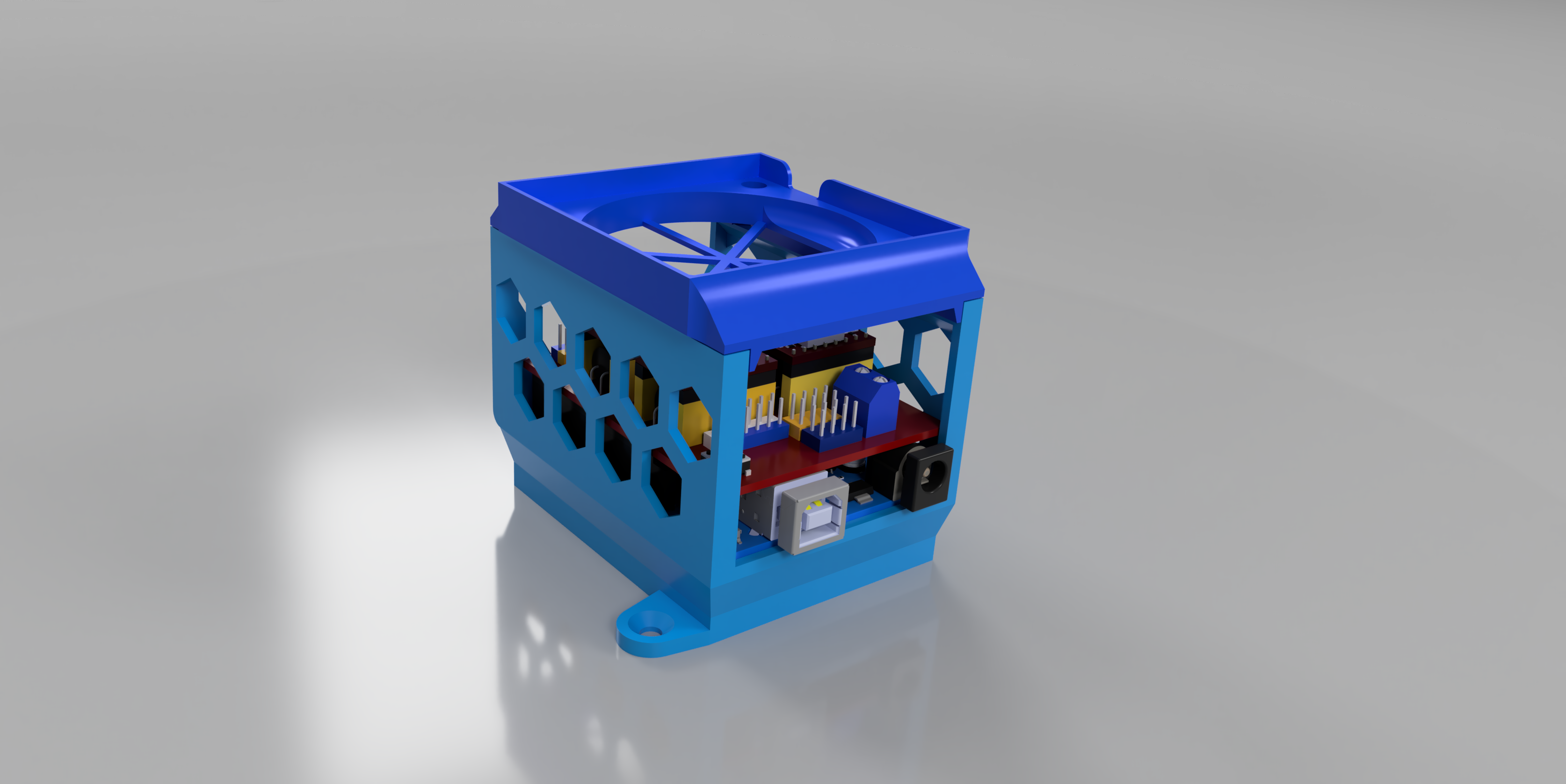 Case for Arduino UNO CNC shield V3 + 60mm fan