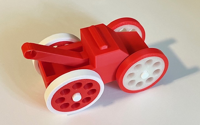 Toy Tow Truck with Large Wheels