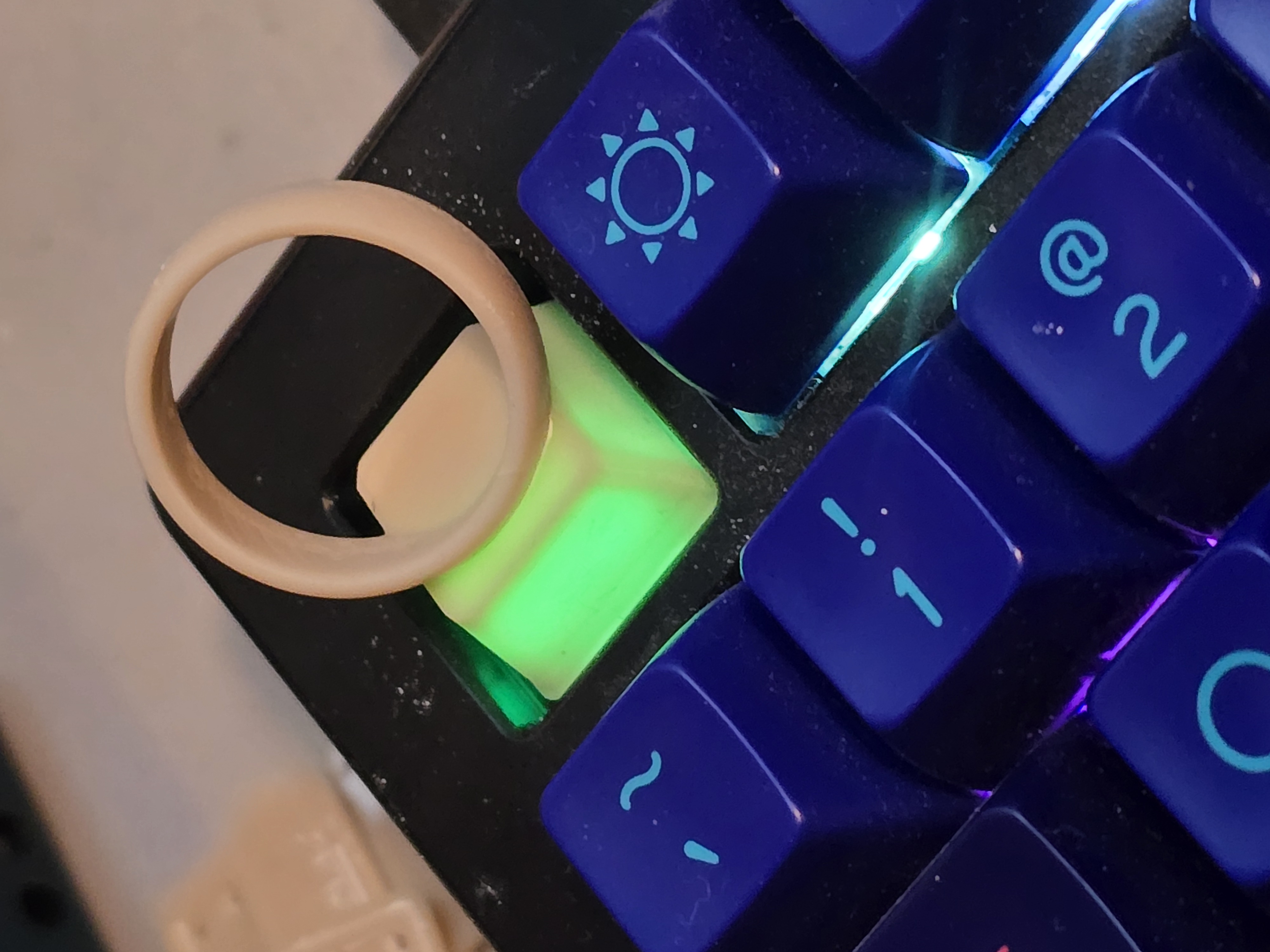 The One Keycap. LOTR The One Ring decorative keycap. 3D model thumbnail