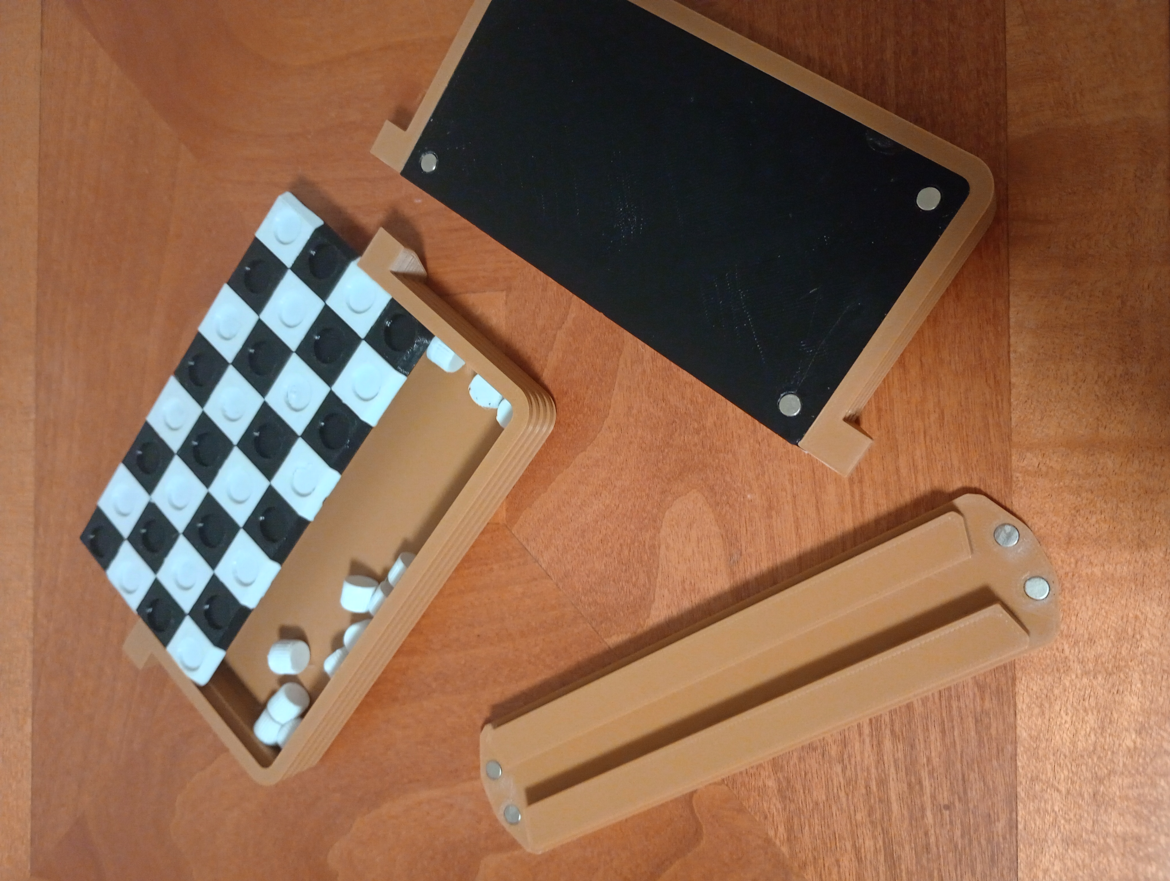 Portable 2-in-1 Chess/Checkers Single Color Printer Version