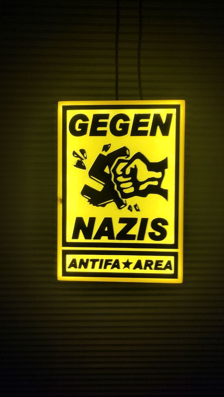 Lampe Gegen Nazis Antifa Area
