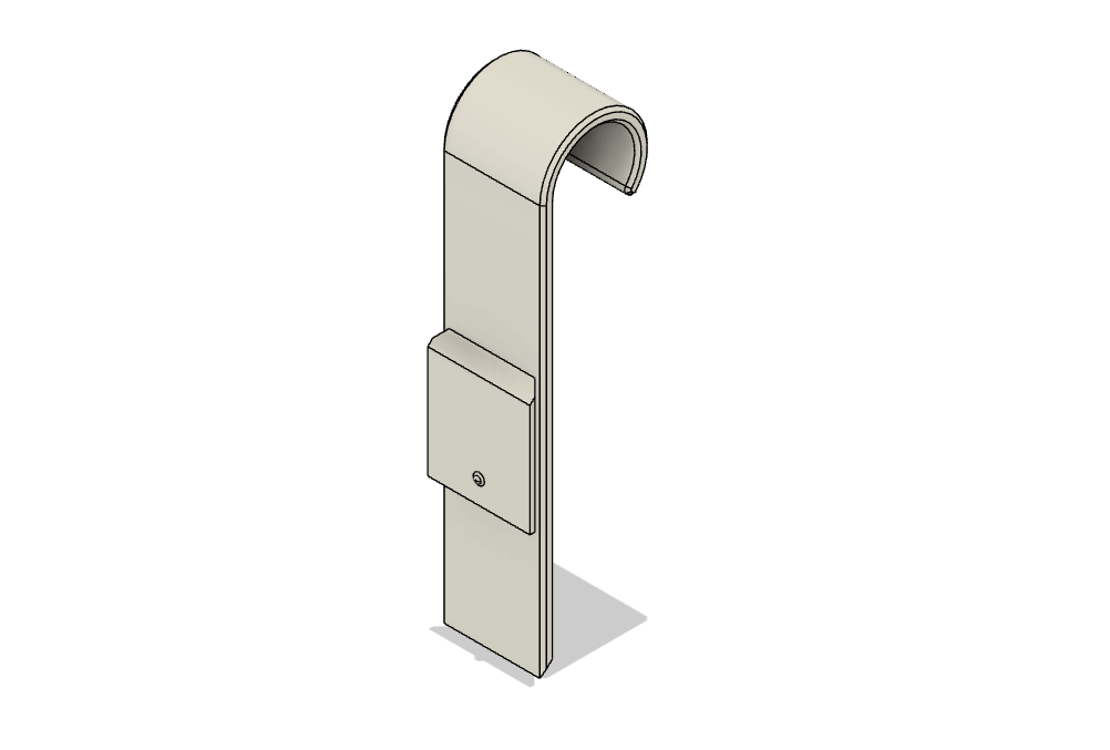 Hook mount, long, 25mm, UMS V1