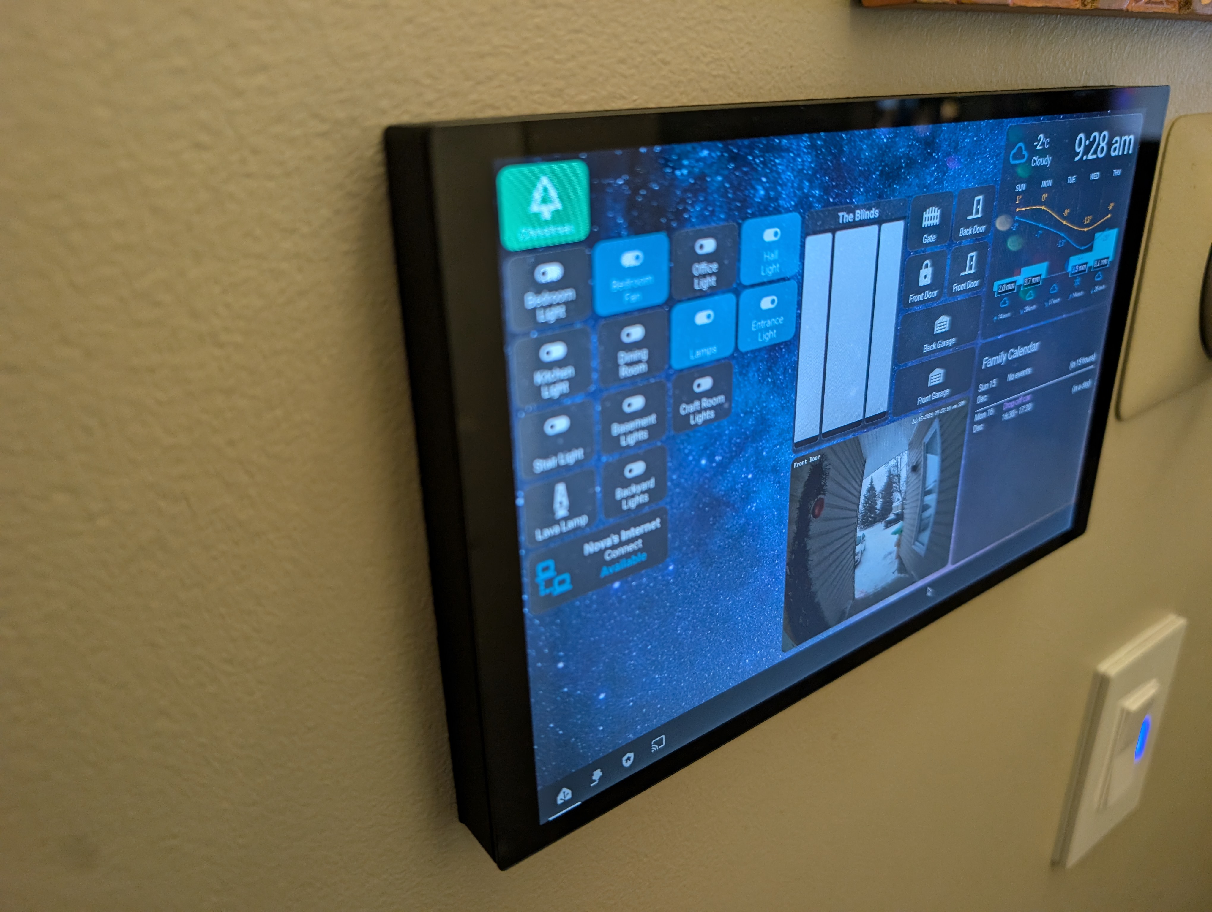 Wallmount frame for Waveshare 10.1DP-CAPLCD touchscreen