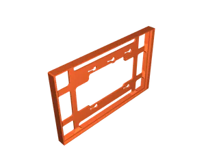 Wallmount frame for Waveshare 10.1DP-CAPLCD touchscreen by g0tter ...