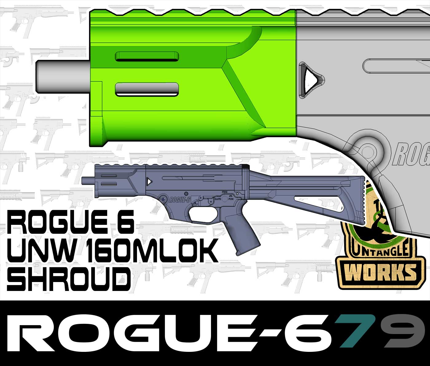 Rogue 6: UNW R6 160 M-lok shroud