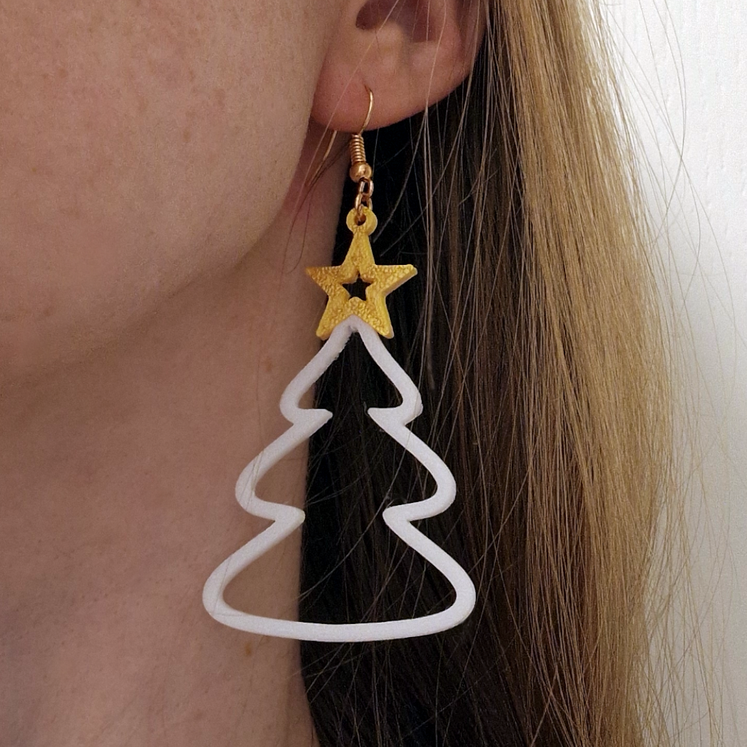 Elegant Christmas tree earrings/ornaments