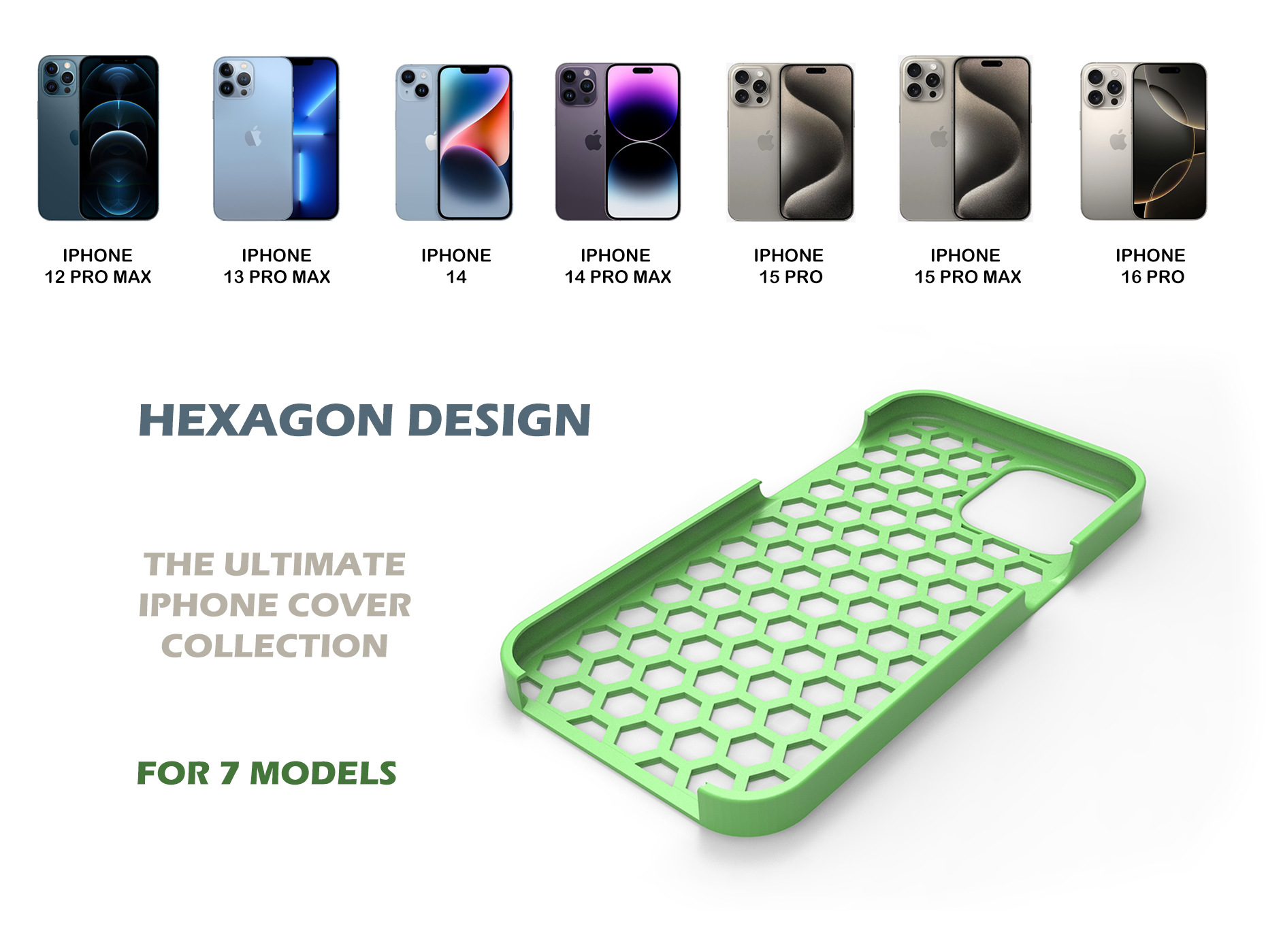IPHONE 12/13/14/15/16 Hexagonal Cover Collection