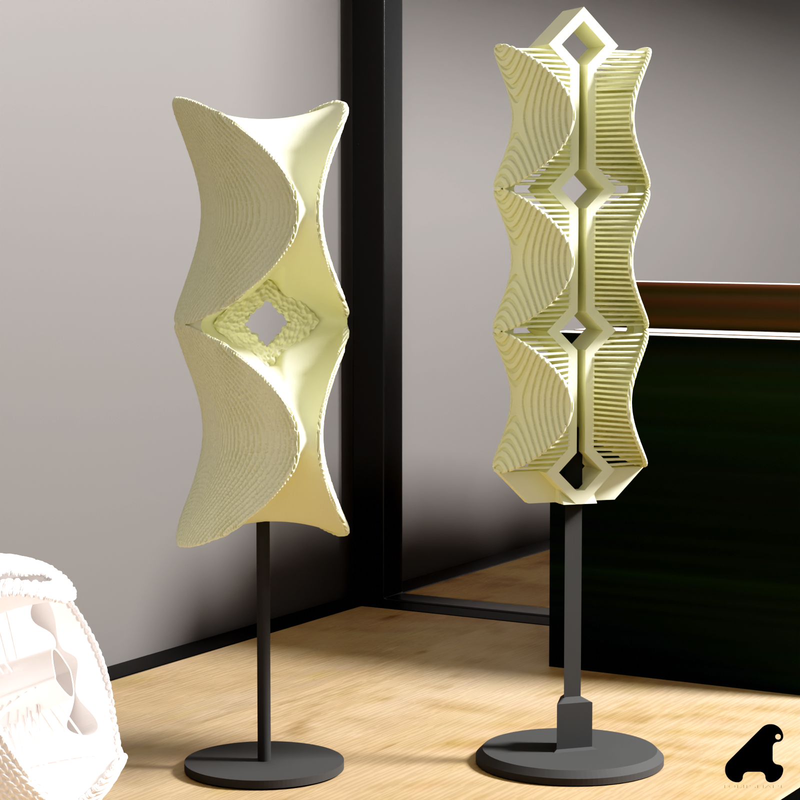 TOTEM 1 & 2 – Décorations d’intérieur sur pieds
