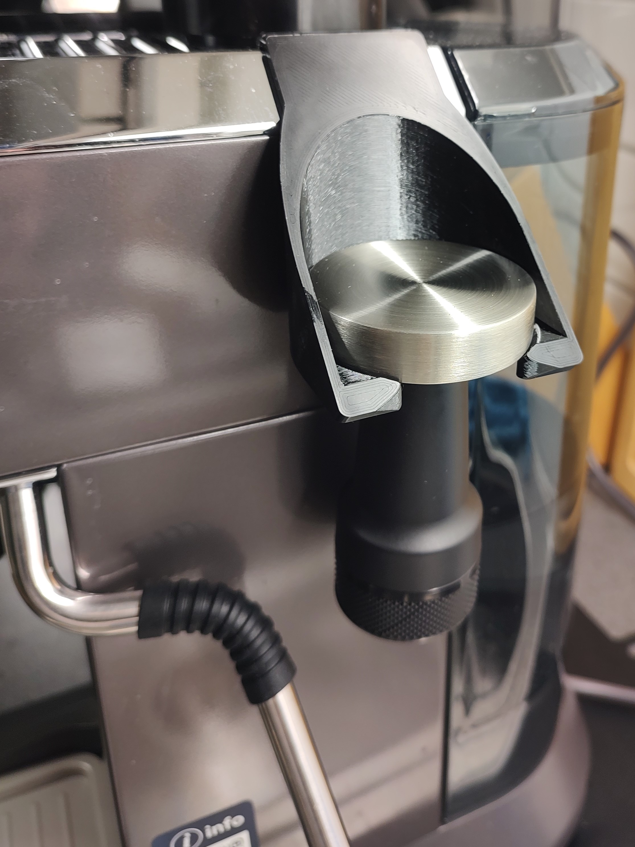 Remixed DeLonghi Dedica tamper holder