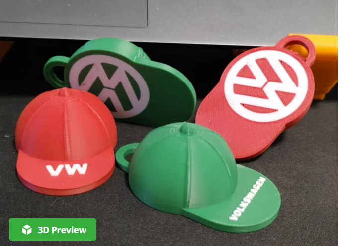 VW / Volkswagen Cap Keychain