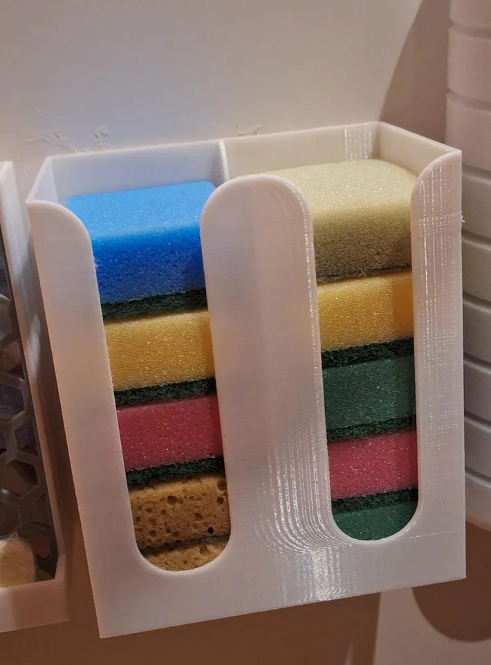 Dual-Stack Sponge Holder – Wall or Cabinet Mount by Rikietje | Download ...