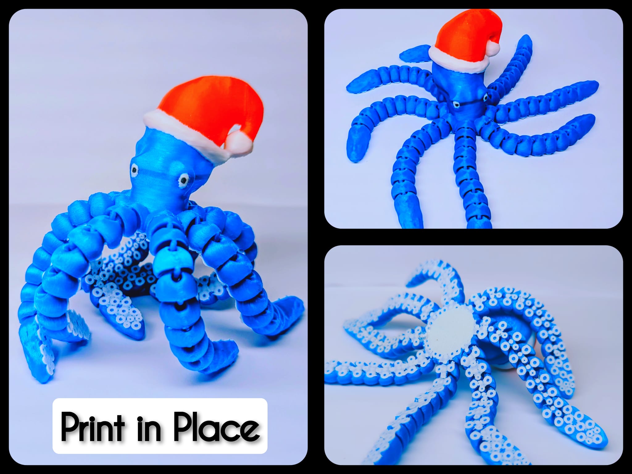 Cute Flexible Christmas Octopus