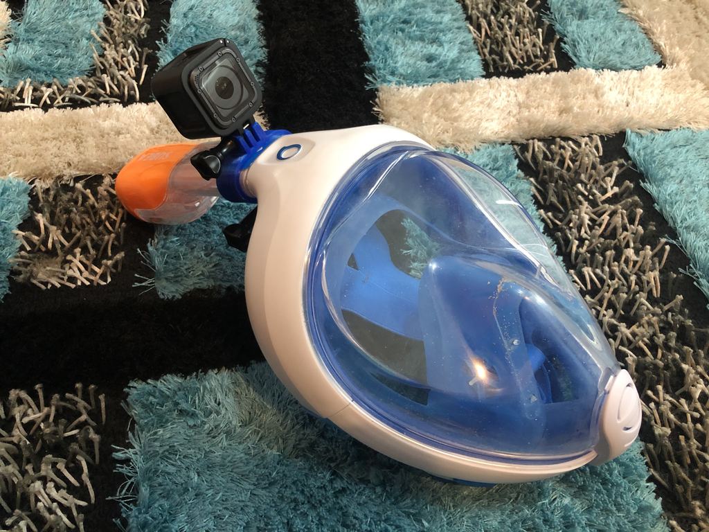 GoPro holder for diving mask