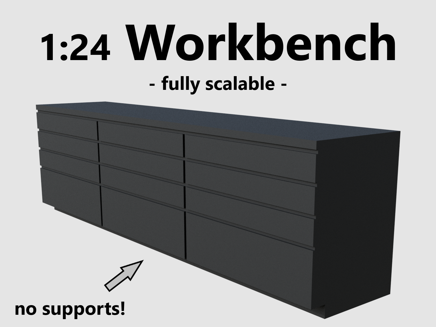 Workbench - 1:24 scale garage diorama accessories