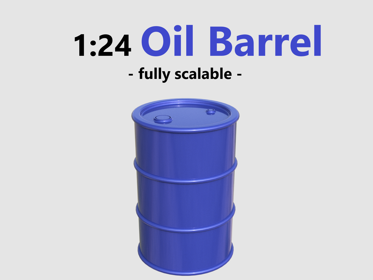 Oil Barrel - 1:24 scale garage diorama accessories