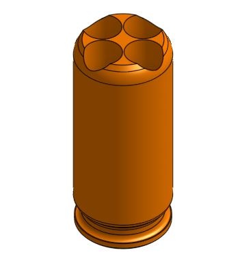 4x Brass Barrel Silly Shell