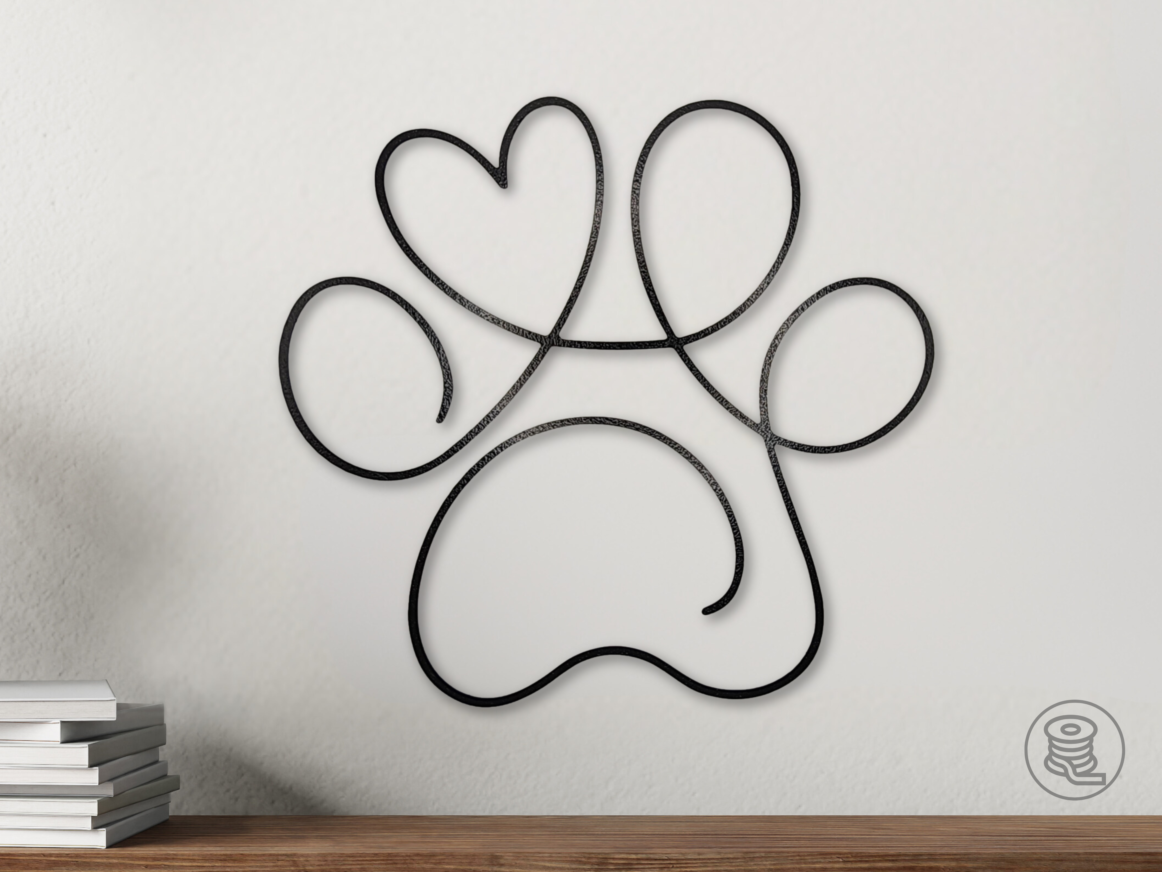 Dog Paw Heart Wall Art