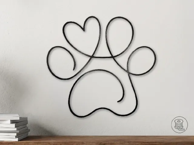 Dog Paw Heart Wall Art