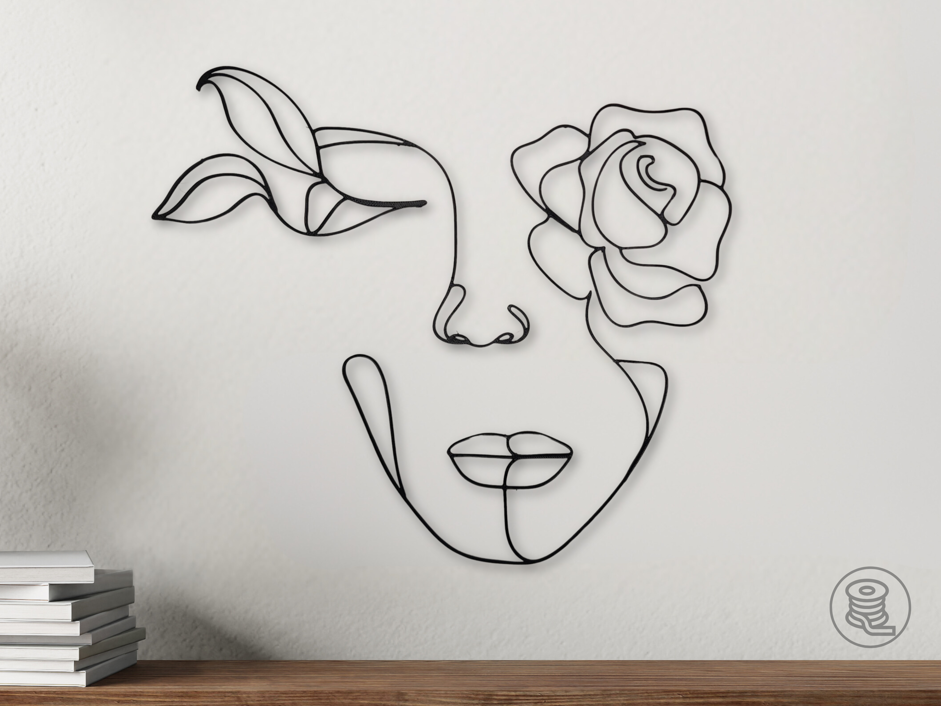 Flower Woman Face Wall Art