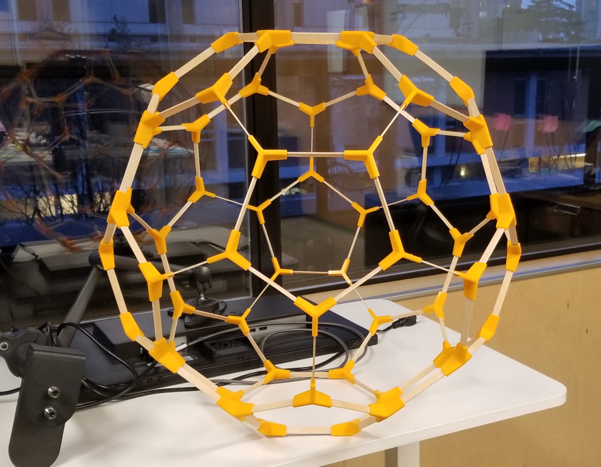 Popsicle Stick Truncated Icosahedron