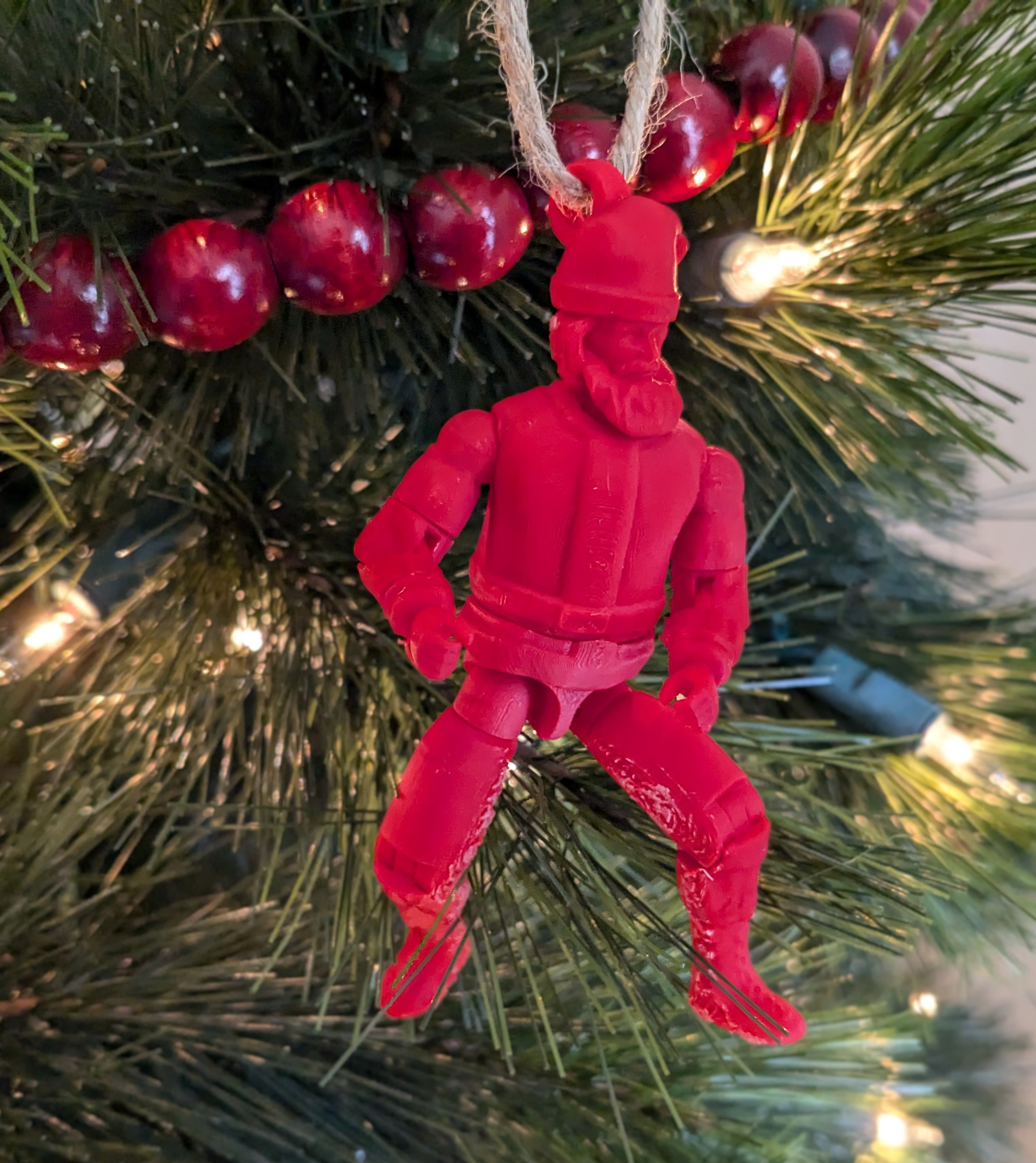 FigBash Santa Claus Action Figure Ornament