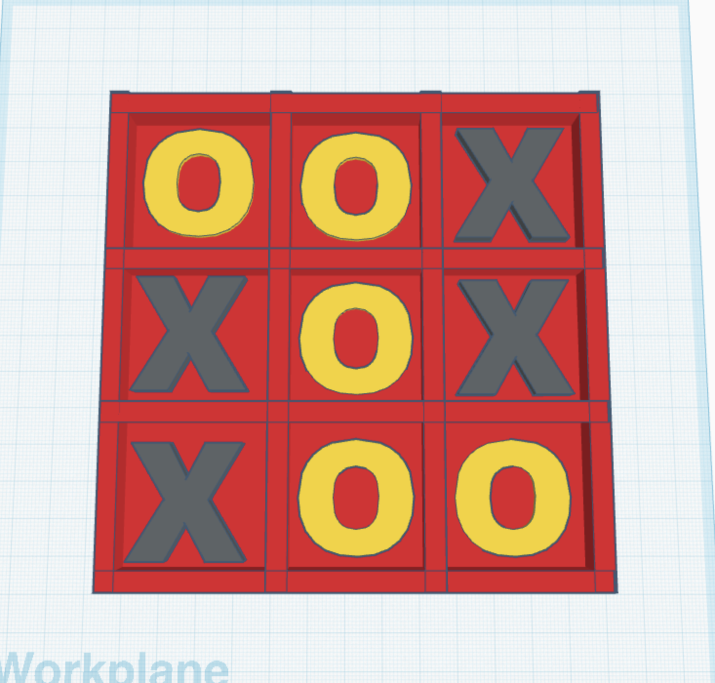 Tic tac toe game board