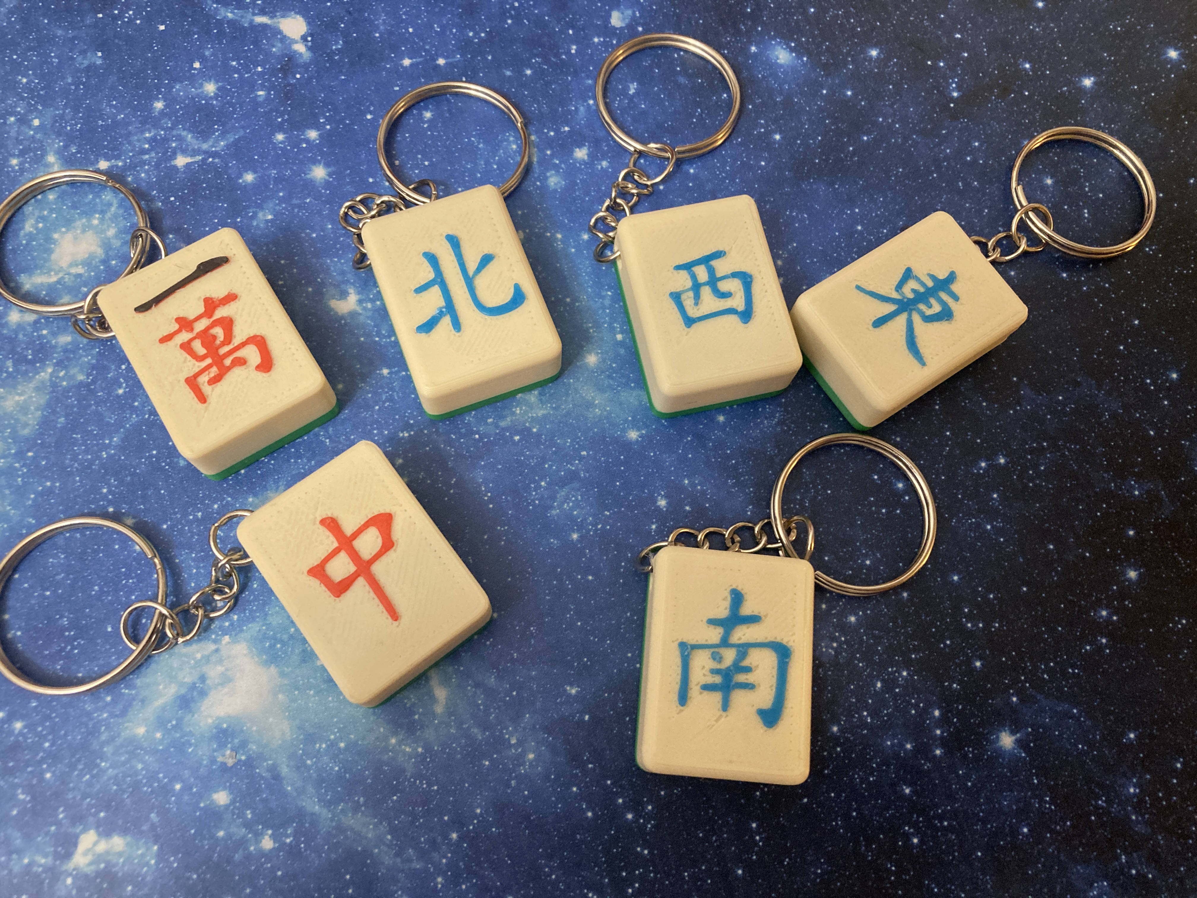 Mahjong Tile Keychains