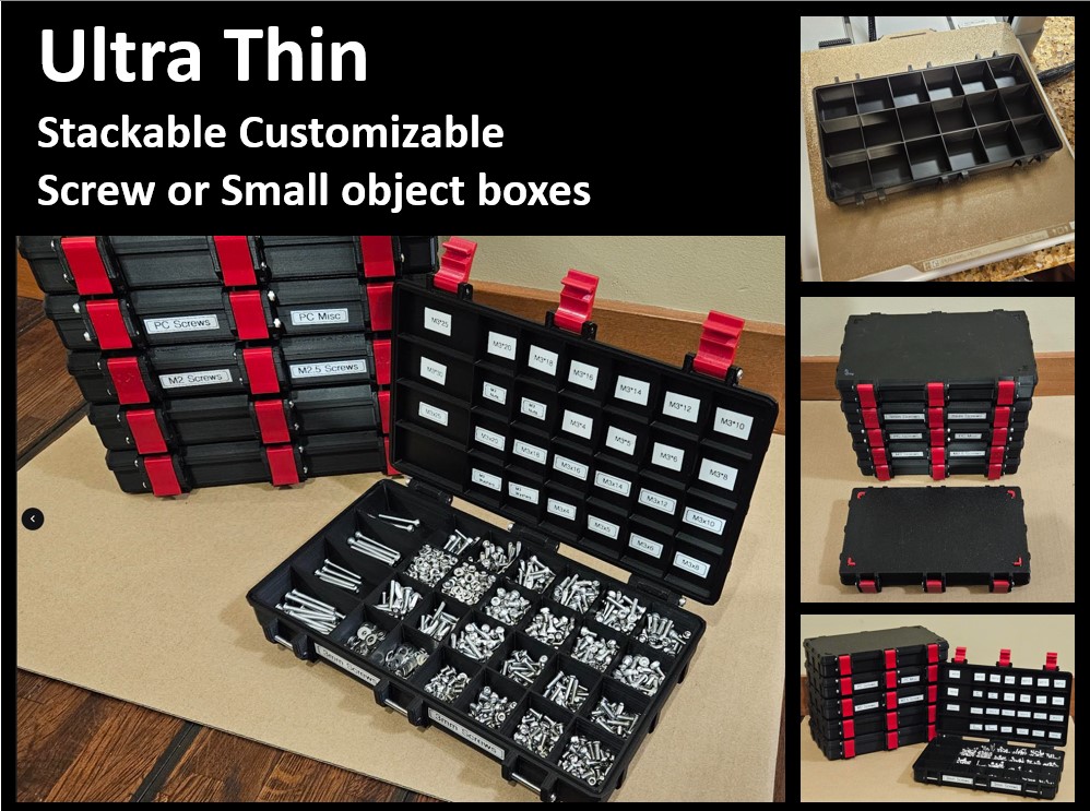 Ultra Thin Screw/Small Object Container/box