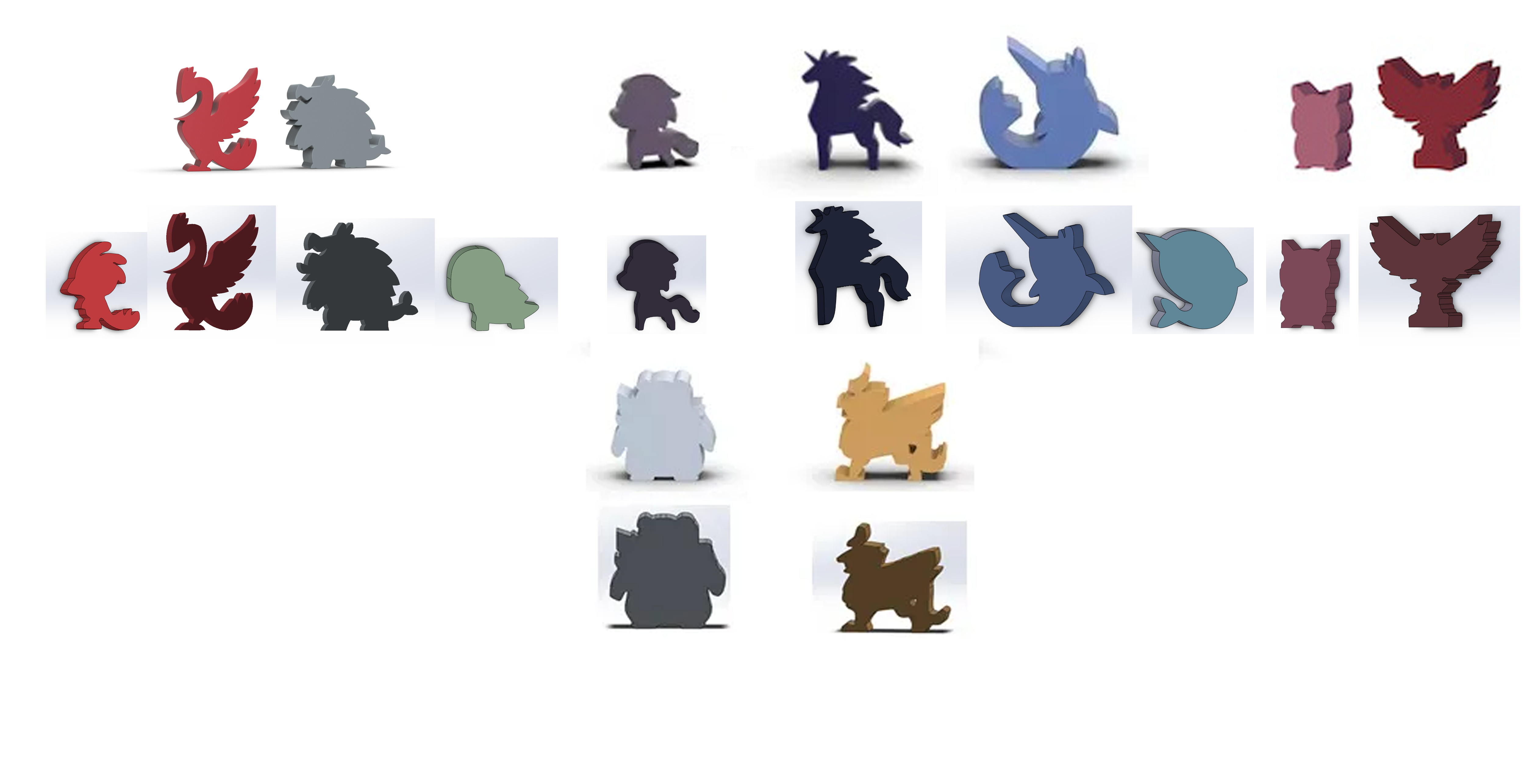 Casting shadows board game expansion pack meeple set