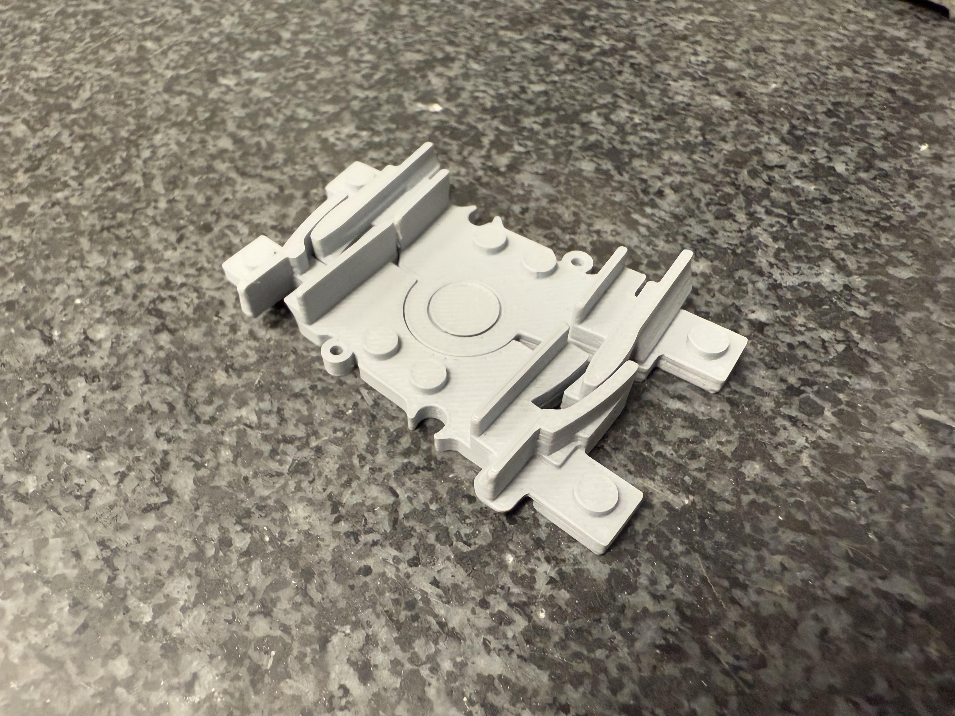 LEGO flexible train track rail PrintInPlace