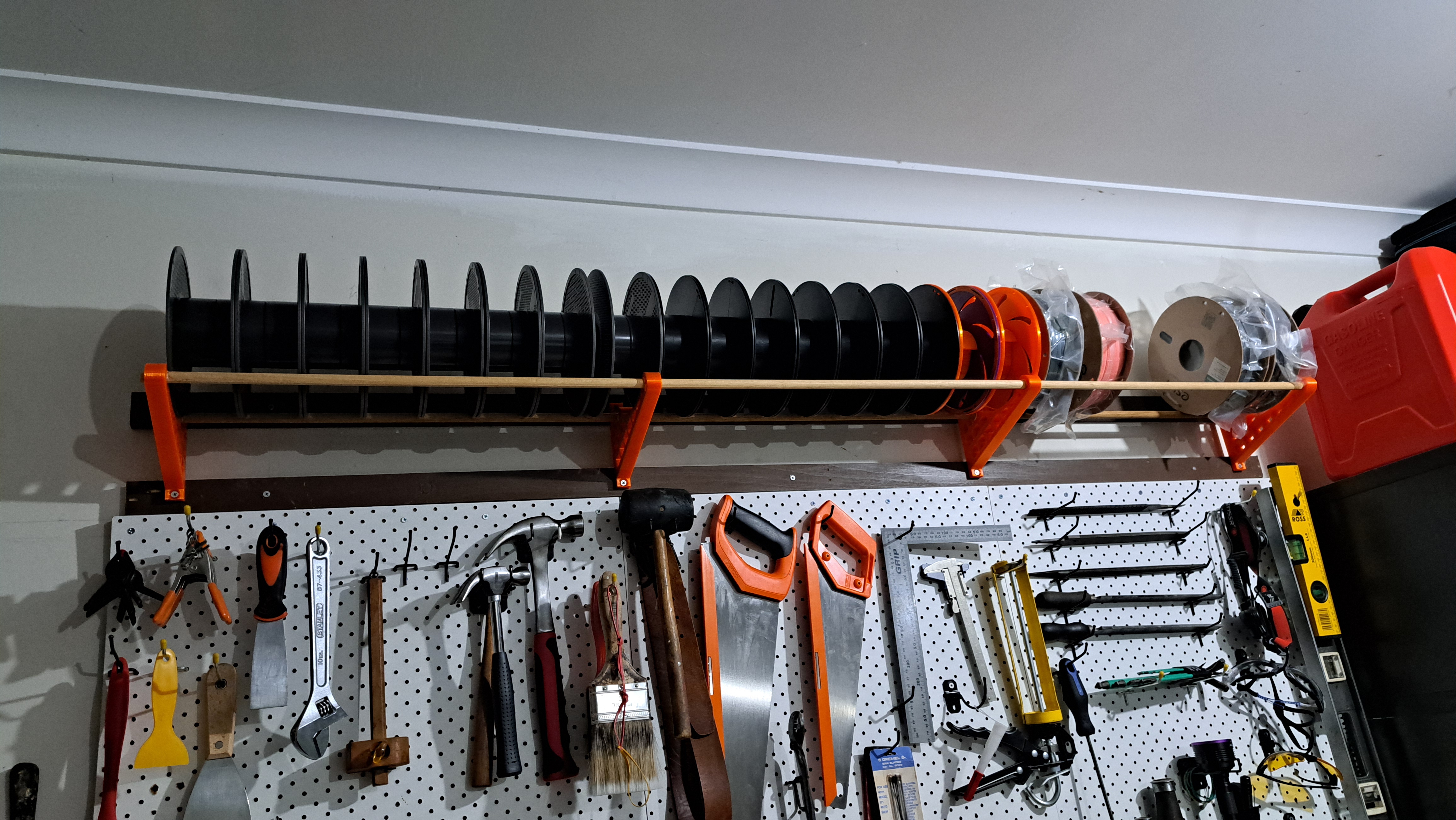 1/2" Dowel Filament Spool Wall Mount/Holder/Rack - VAROE Remix