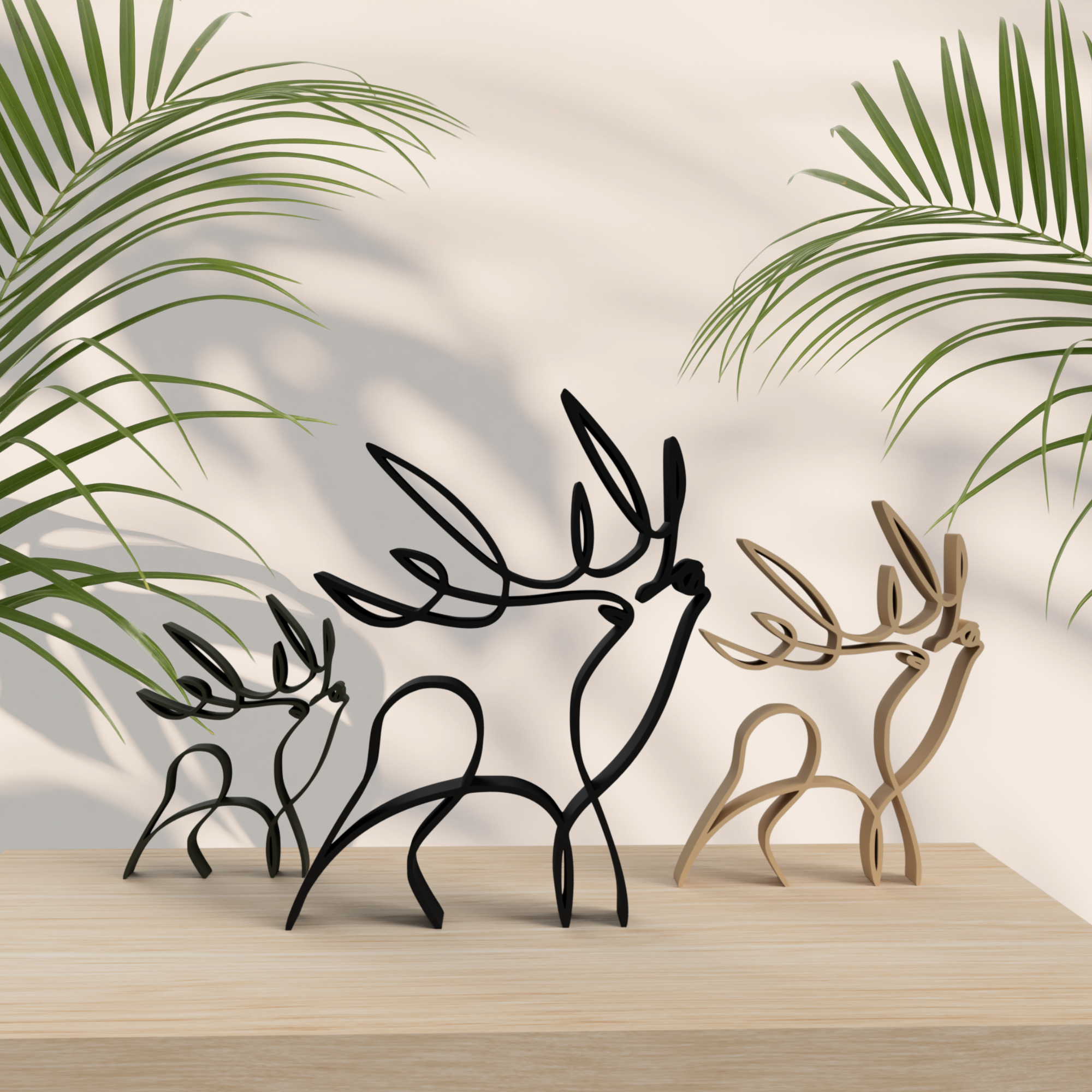 Moose One Line Art Model