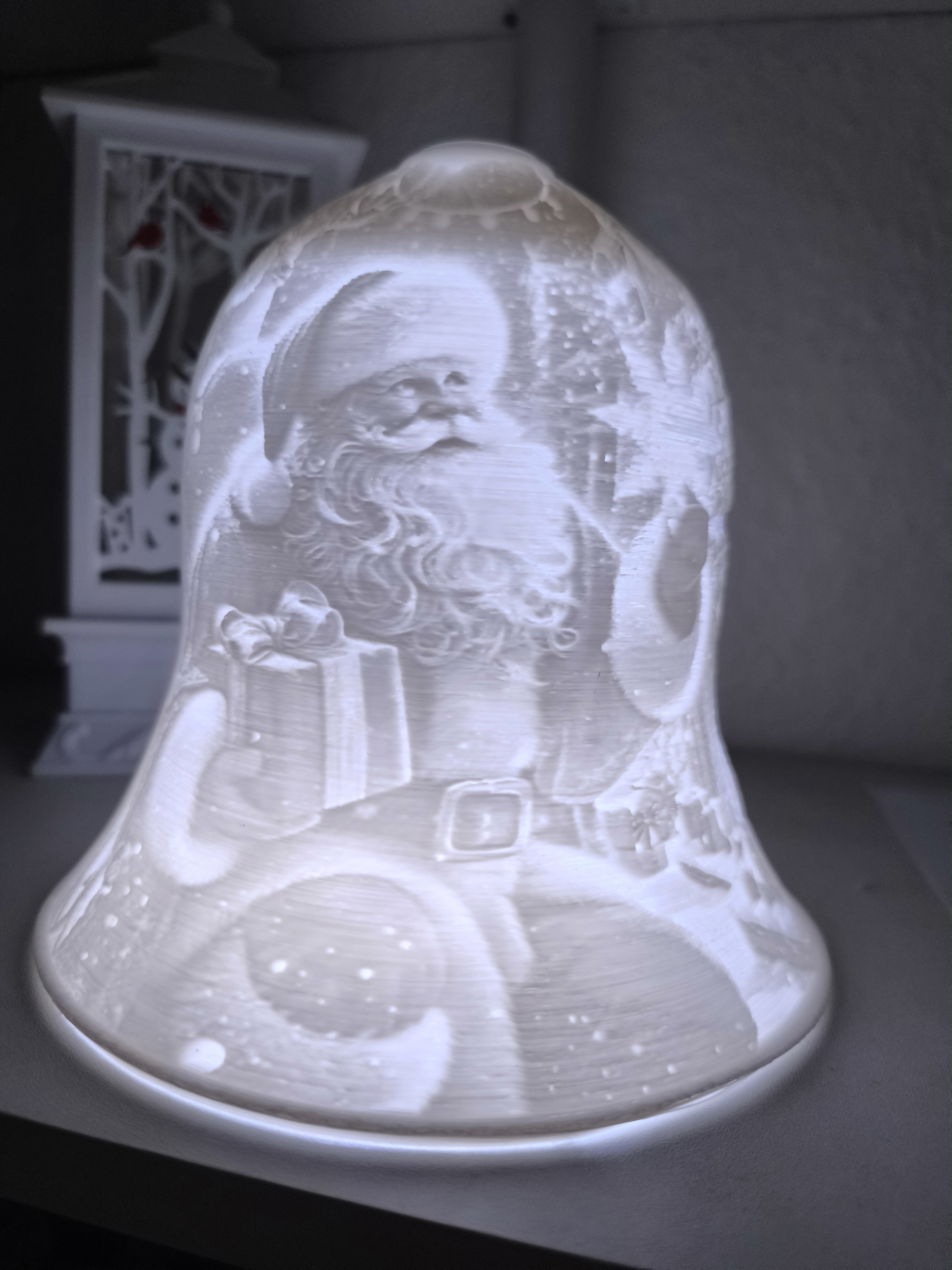 Lithophane Glocke Santa