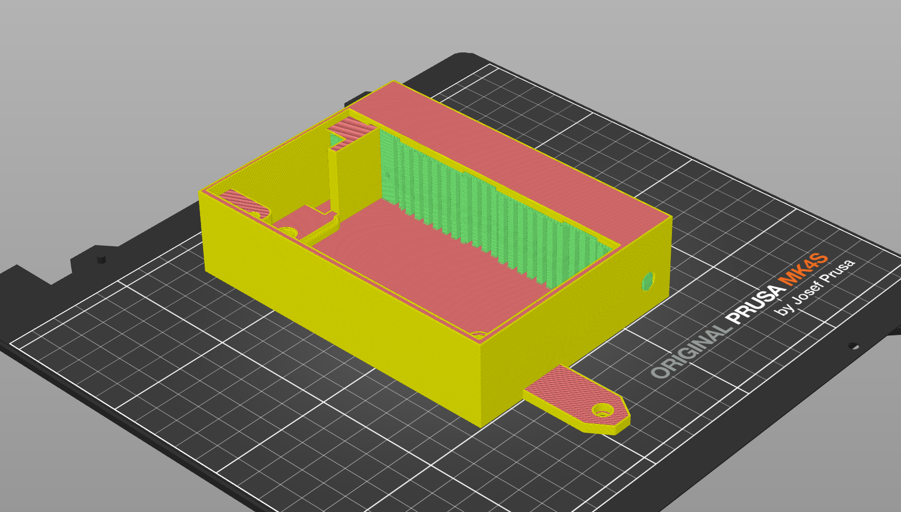 Extended and Lowered power supply case for (Un)original Prusa Heated Drybox 3D model thumbnail