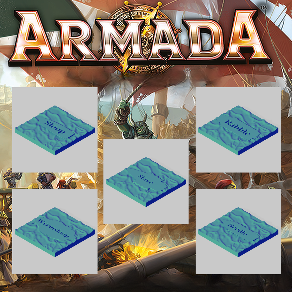 Mantic Armada (Single) Tiny Ship Squadron Sea Bases