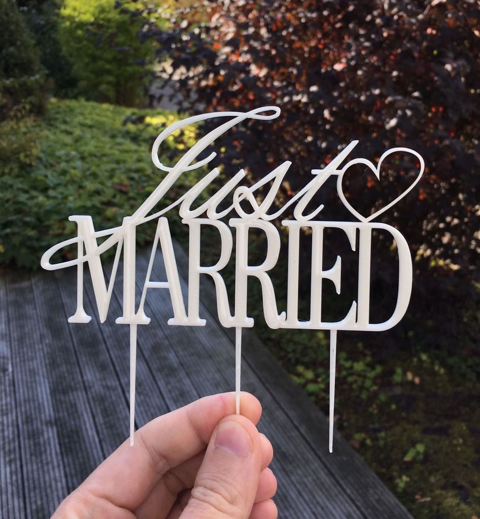 Just Married Cake Topper