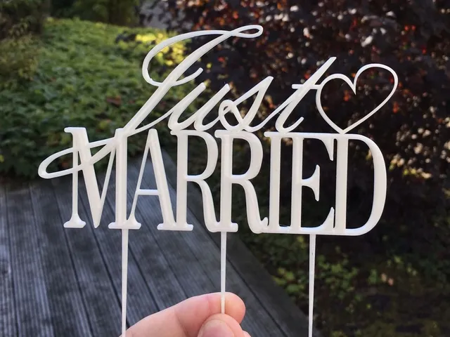 Just Married Cake Topper