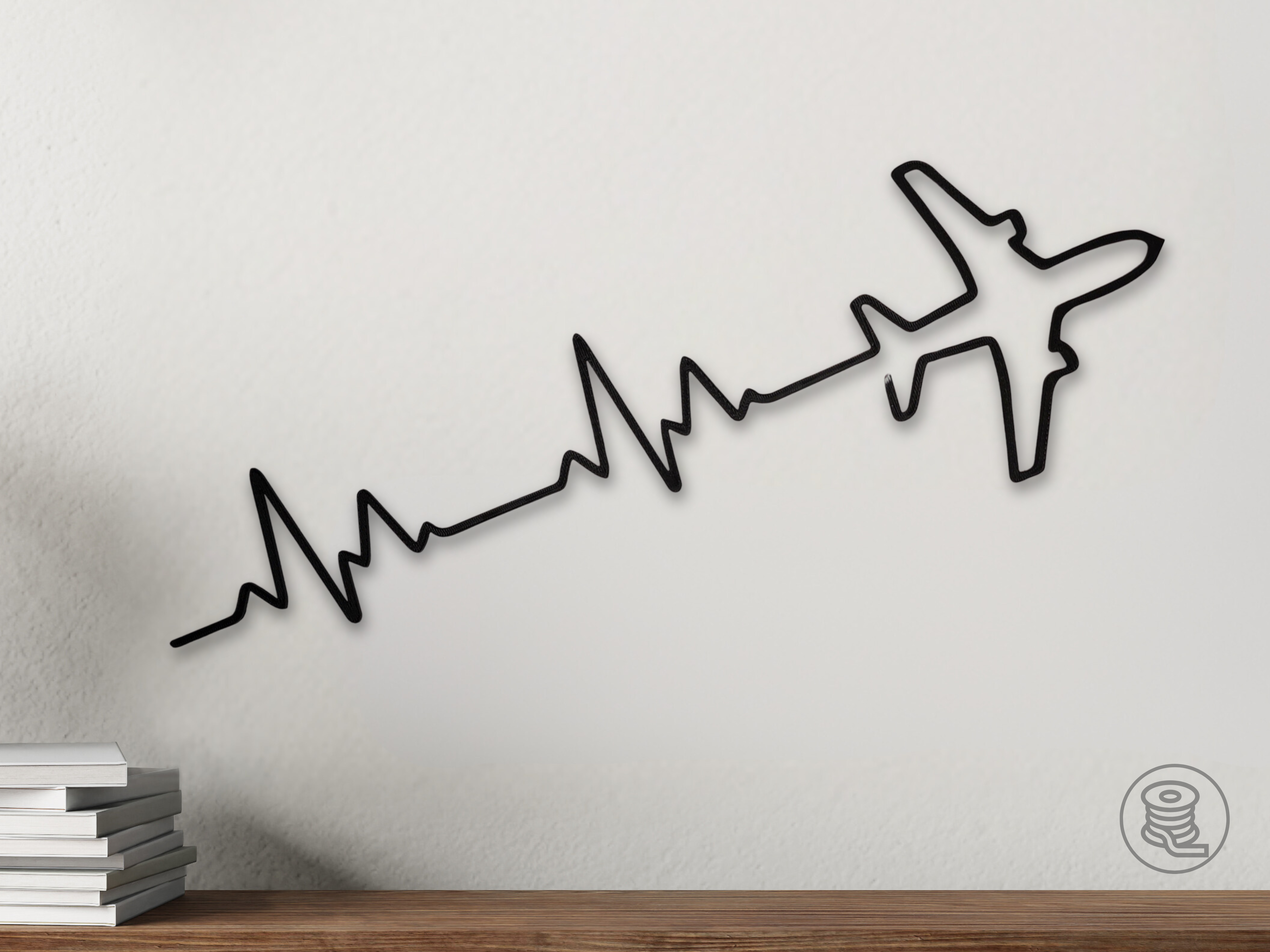 Plane Heart Beat Wall Art