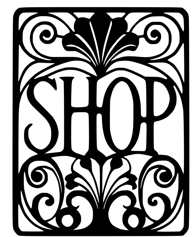 Sign or grill: SHOP